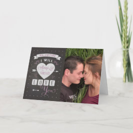Tarjeta Festiva Chalkboard-Valentine ¡Siempre te amaré!