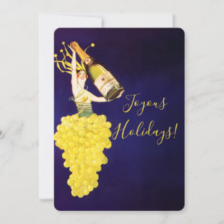 Tarjeta Festiva Champagne Grapes