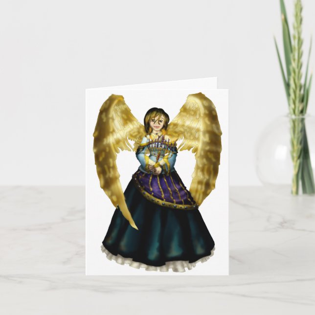 Tarjeta Festiva Chanukah Angel (Anverso)