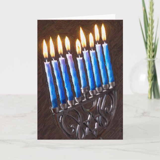 Tarjeta Festiva Chanukah Card (Anverso)