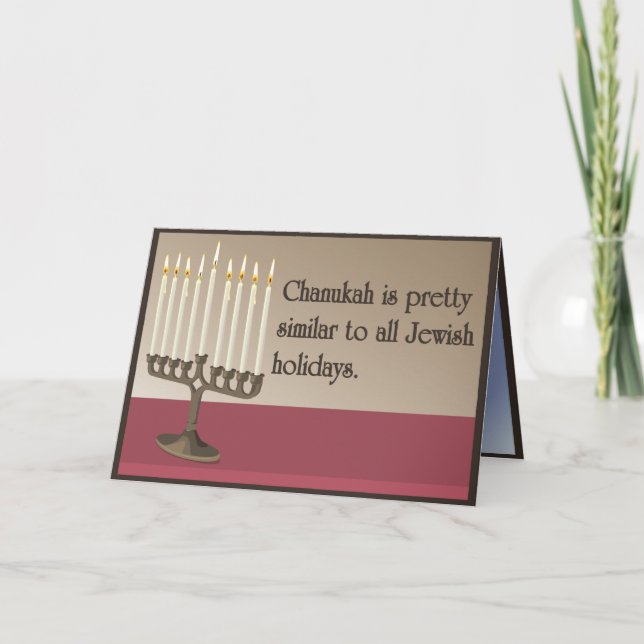 Tarjeta Festiva Chanukah chistoso (Anverso)