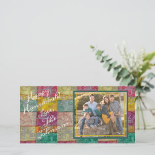 Tarjeta Festiva Chanukah Menorahs