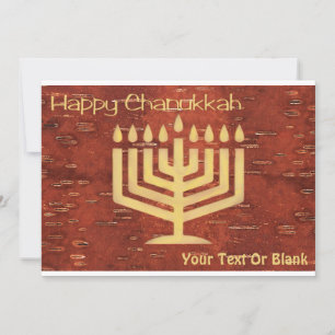 Tarjeta Festiva Chanukkah Norte lejano - Barca interior de Birch