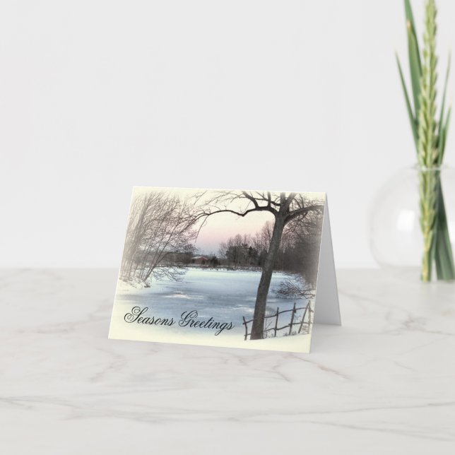 Tarjeta Festiva Charca congelada (Anverso)