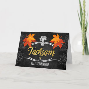 Tarjeta Festiva Charla de agradecimiento de Belssings, Día de Acci