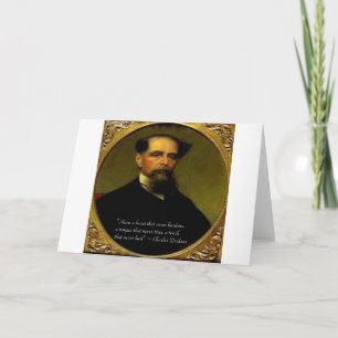 Tarjeta Festiva Charles Dickens y la sincera cita