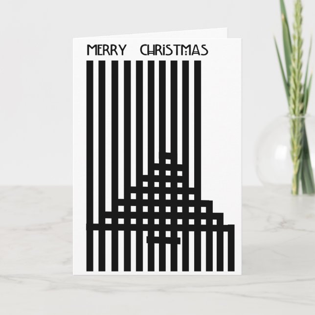 Tarjeta Festiva Charles Rennie Mackintosh Inspired Christmas Card (Anverso)