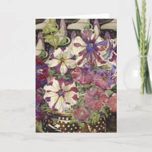 Tarjeta Festiva Charles Rennie Mackintosh - Petunias