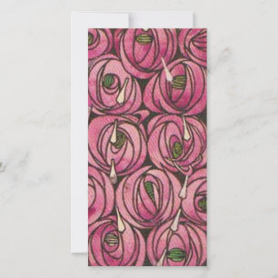 Tarjeta Festiva Charles Rennie Mackintosh - Rosas