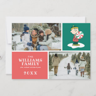 Tarjeta Festiva Charlie Brown Peppermint Candy