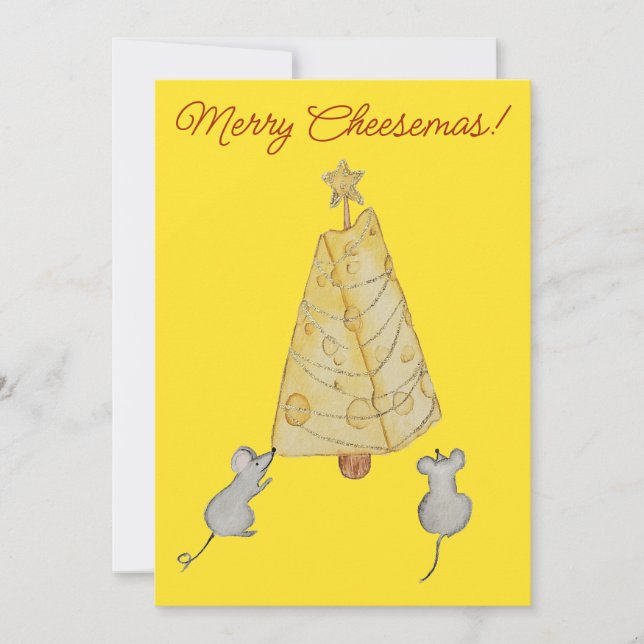 Tarjeta Festiva Cheese Christmas (Anverso)