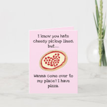 Cheesy Pickup Line Pizza Valentine