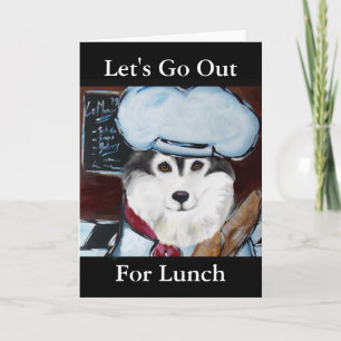 Tarjeta Festiva Chef Malamute de Alaska