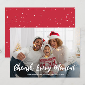Tarjeta Festiva cherish merry christmas holiday card
