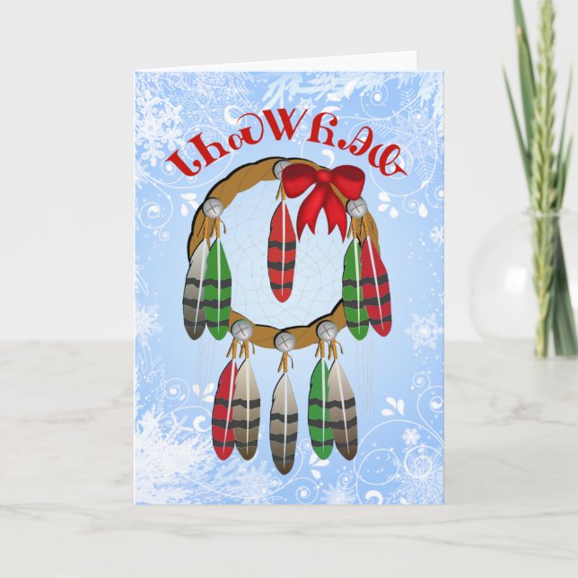 Tarjeta Festiva Cherokee Navidades Dream Catcher Card (Anverso)