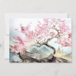 Tarjeta Festiva Cherry Blossom Serenade