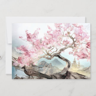 Tarjeta Festiva Cherry Blossom Serenade