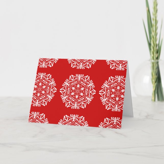 Tarjeta Festiva Cherry Mandala (Anverso)