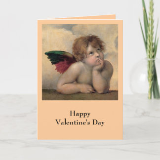 Tarjeta Festiva Cherub de Sistine Madonna, Rafael 1514