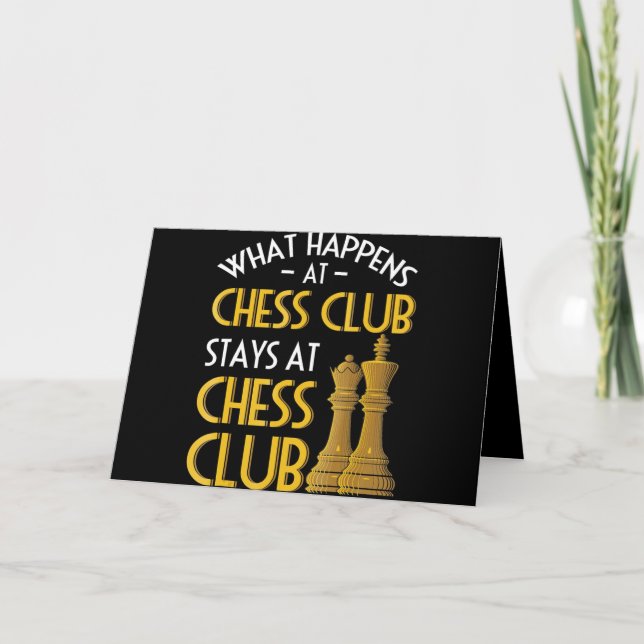 Tarjeta Festiva Chess Lover | Lo Que Sucede En El Humor Del Club D (Anverso)