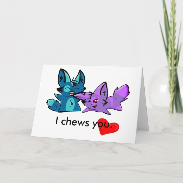 Tarjeta Festiva Chews I usted (Anverso)