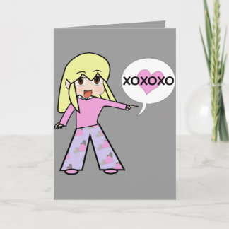 Tarjeta Festiva Chibi Valentine