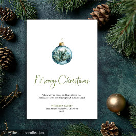 Tarjeta Festiva Chic Bohemian Earthy Scandinavian Holiday Card