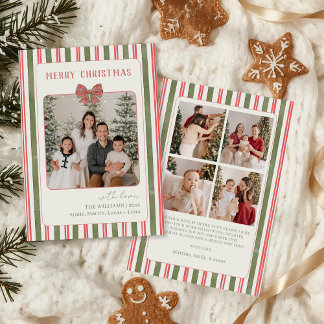 Tarjeta Festiva Chic Grandmillennial Coquette Christmas Photo