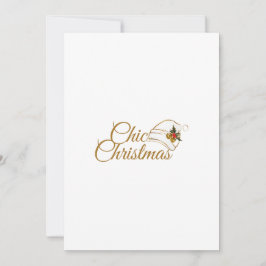 Tarjeta Festiva Chic Navidad: Sombrero de Santa Minimalista y Dise