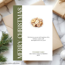Tarjeta Festiva Chic Neutral Christmas Cookies Digital Greeting