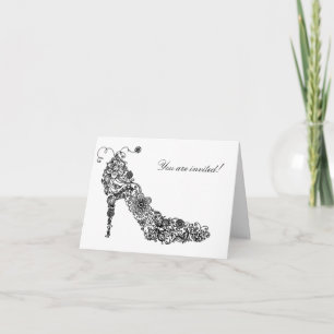 Tarjeta Festiva Chic Shoe Greeting ~ Note Card