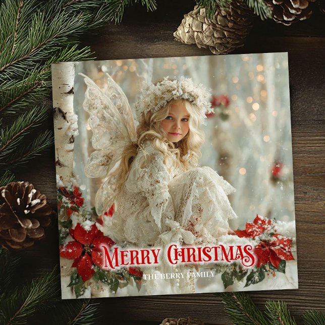 Tarjeta Festiva Chic Victorian angel red white gold festive cards (Chic Victorian angel red white gold festive greeting card

)