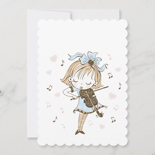 Tarjeta Festiva Chica con Violine (Anverso)