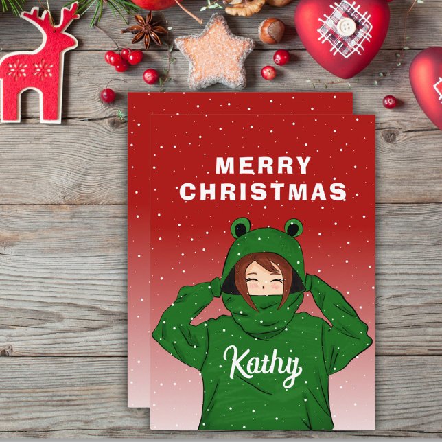 Tarjeta Festiva Chica curado con Navidades de dibujo de carros de  (Subido por el creador)
