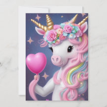 Chica de cumpleaños bebé rosa Unicorn