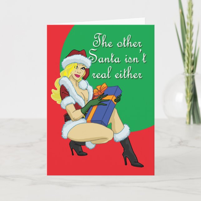 Tarjeta Festiva Chica de Santa (Anverso)