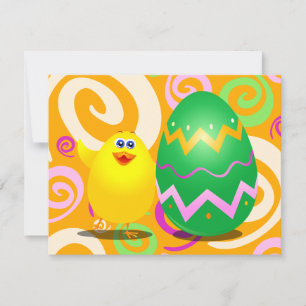 Tarjeta Festiva Chica divertida de Pascua
