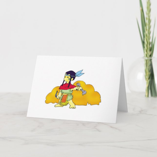 Tarjeta Festiva Chica indio (Anverso)