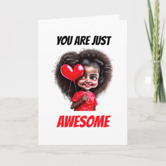 Tarjeta Festiva Chica indio El día de San Valentín, eres genial, b