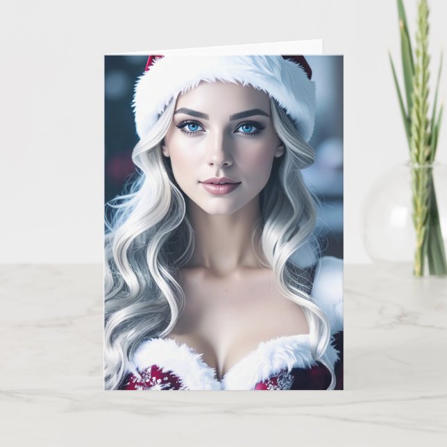 Tarjeta Festiva Chica Santa (Anverso)