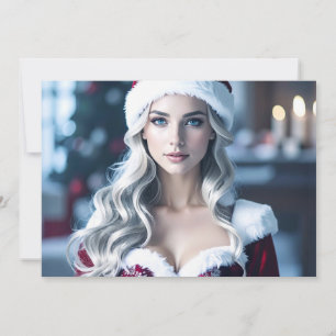 Tarjeta Festiva Chica Santa
