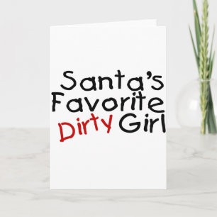 Tarjeta Festiva Chica sucia favorita de Santa