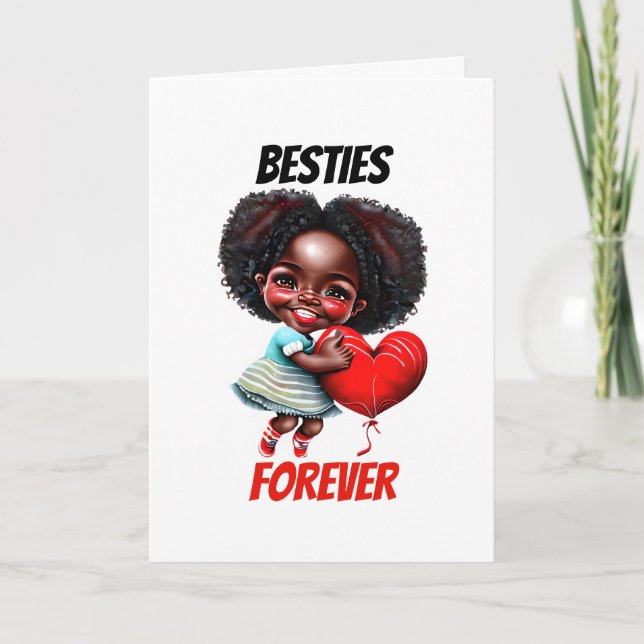 Tarjeta Festiva Chicas afroamericanos abuelos para siempre lindos  (Anverso)