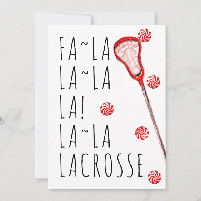 Tarjeta Festiva chicas lacrosse (Anverso)