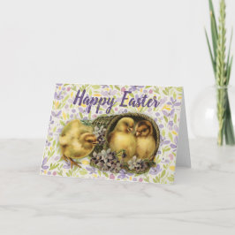 Tarjeta Festiva Chicas y flores de Semana Santa