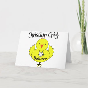 Tarjeta Festiva Chick cristiano