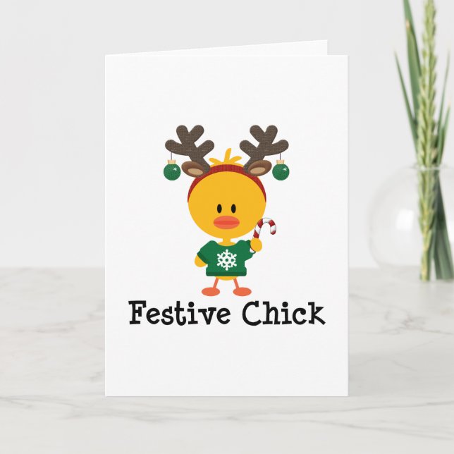 Tarjeta Festiva Chick festivo (Anverso)
