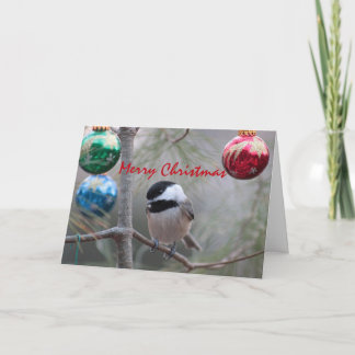 Tarjeta Festiva Chickadee