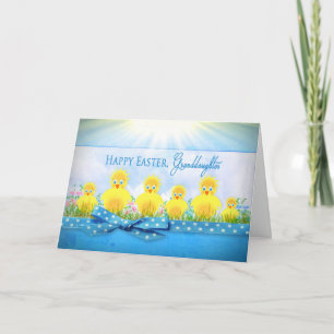 TARJETA FESTIVA CHICKS ORIENTALES - ABUELO - AZUL/AMARILLO