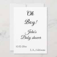 chico oh chica baby shower añadir nombre fecha año